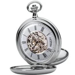 Regent - Taschenuhr - Mechanisch - Silber - Skelett - P93